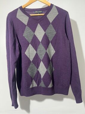Men’s Merino blend Argyle Sweater
